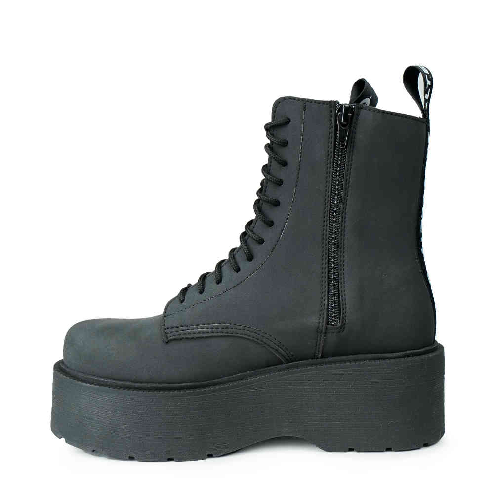 Altercore - Auren Nubuck Vegan Plateau Laarzen - Zwart